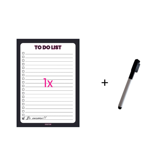1x StickyCard To Do List + Whiteboard Marker