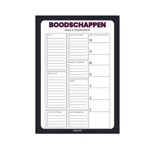 3x StickyCards Boodschappen + Whiteboard Marker